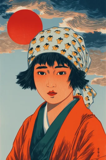 Modern Retro Printmaker style reference image — vintage print aesthetic