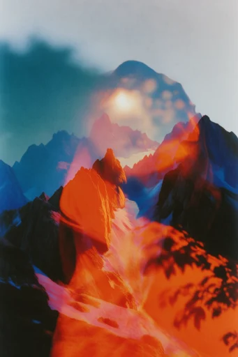 Ethereal Analog Dreamscape style reference image — double exposure