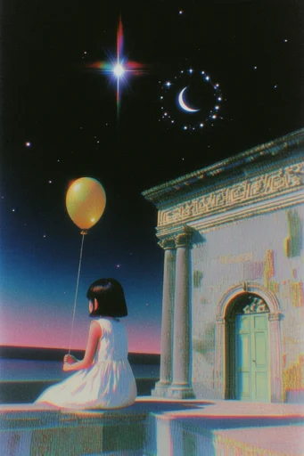 Nocturnal Retro-Surreal Cosmicism style reference image — retro-surrealism