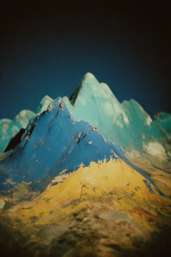 Vibrant Analog Surrealism style reference image — cyan-teal color grade