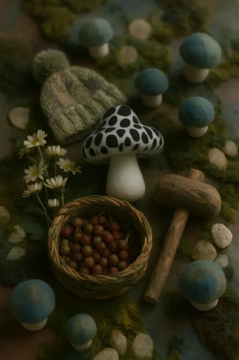 Earthy Atmospheric Realism style reference image — high-angle perspective