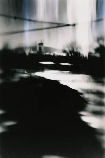 Kinetic Noir Realism style reference image — heavy film grain