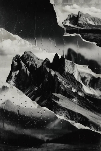Tactile Noir Deconstruction style reference image — high-contrast monochrome