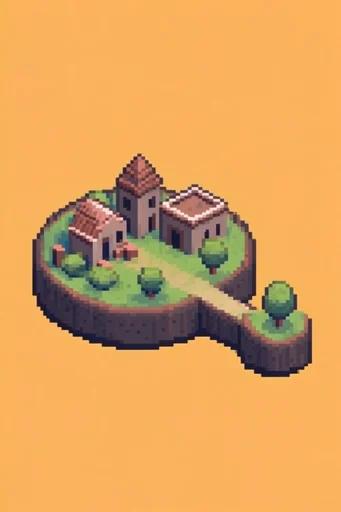 Retro Digital Diorama style reference image — isometric pixel art