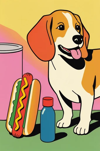 Bold Retro Pop Illustration style reference image — vibrant vector style