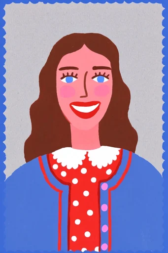 Whimsical Graphic Naivism style reference image — vibrant primary color palette