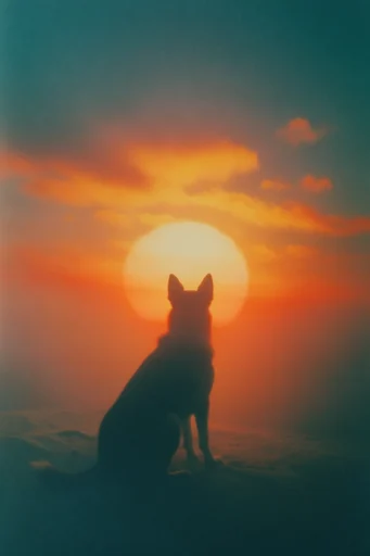 Luminous Twilight Surrealism style reference image — vintage light leaks