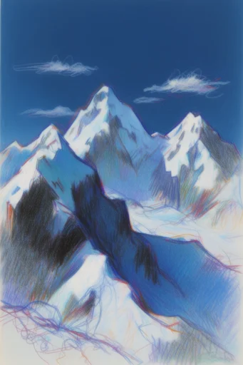 Ethereal Chromatic Sketch style reference image — colored pencil sketch