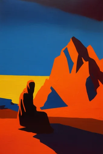 Luminous Fauvist Nocturnes style reference image — minimalist fauvism