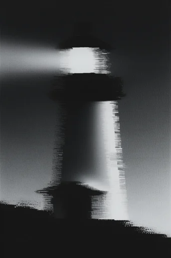 Corrupted Monochrome Brutalism style reference image — digital corruption