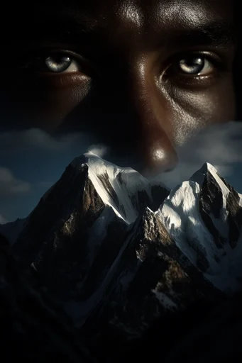 Visceral Chiaroscuro Portraits style reference image — extreme macro portrait