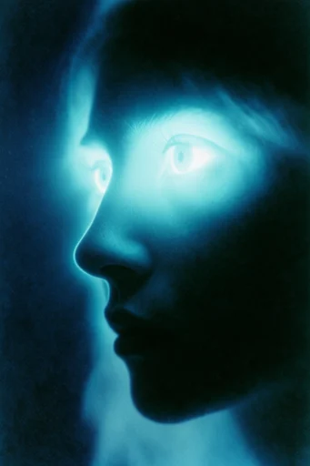 Luminescent Indigo Nocturne style reference image — ethereal silhouettes