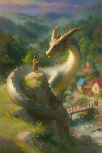 Romantic Pastoral Impressionism style reference image — pastoral landscape
