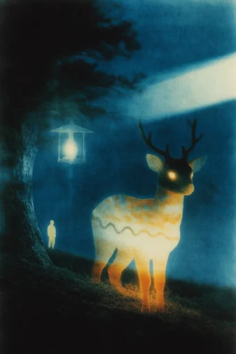 Luminescent Nocturnal Dreamcore style AI image example 3