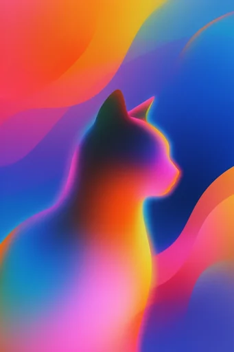 Luminous Fluid Gradient style reference image — holographic texture