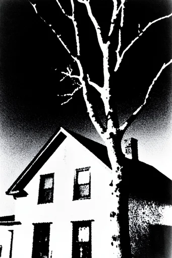 Gritty Monochromatic Punk Noir style AI image example 4