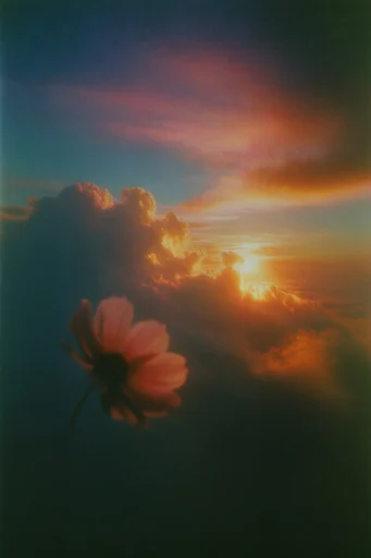 Retro Cosmic Dreamscapes style reference image — volumetric celestial lighting
