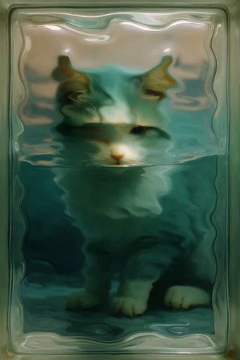 Refractive Emerald Surrealism style reference image — surreal warped perspective