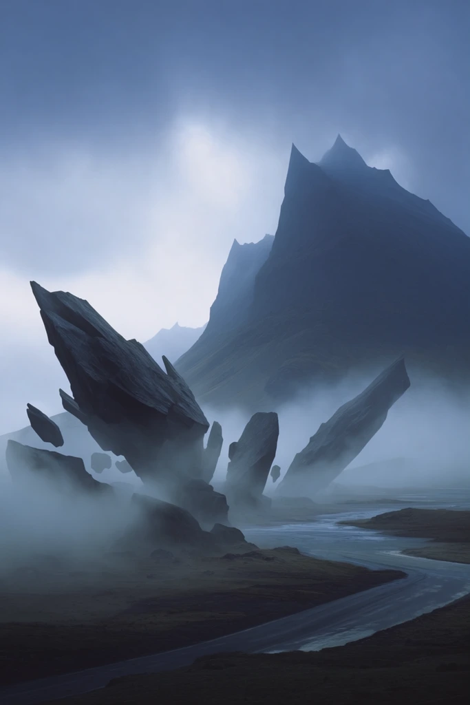 Monolithic Atmospheric Dystopia style AI image example 2