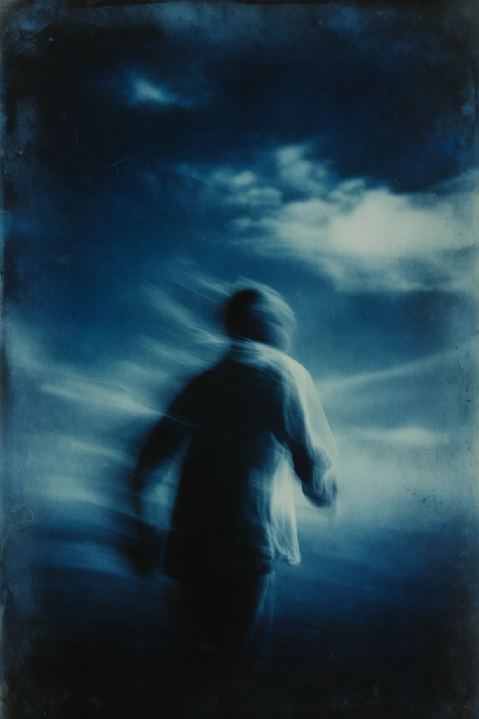 Spectral Indigo Cyanotype style AI image example 2