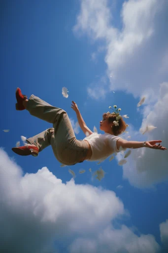 Whimsical Azure Surrealism moodboard — generate AI images in this style