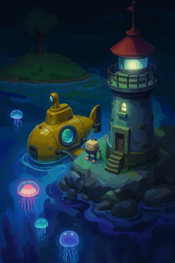Luminous Nocturnal Storytelling style reference image — textured painterly finish