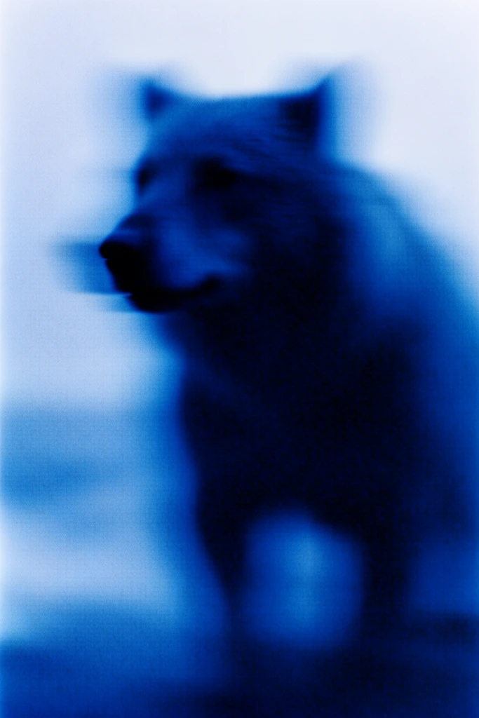 Monochromatic Ethereal Blur style AI image example 3