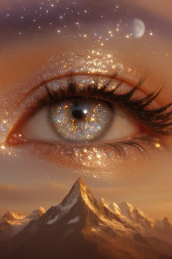 Luminous Gilded Dreamscape style reference image — golden hour lighting