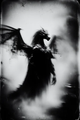 Haunting Monochrome Pictorialism style reference image — chiaroscuro lighting