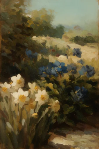 Textured Pastoral Realism style reference image — 19th century realism