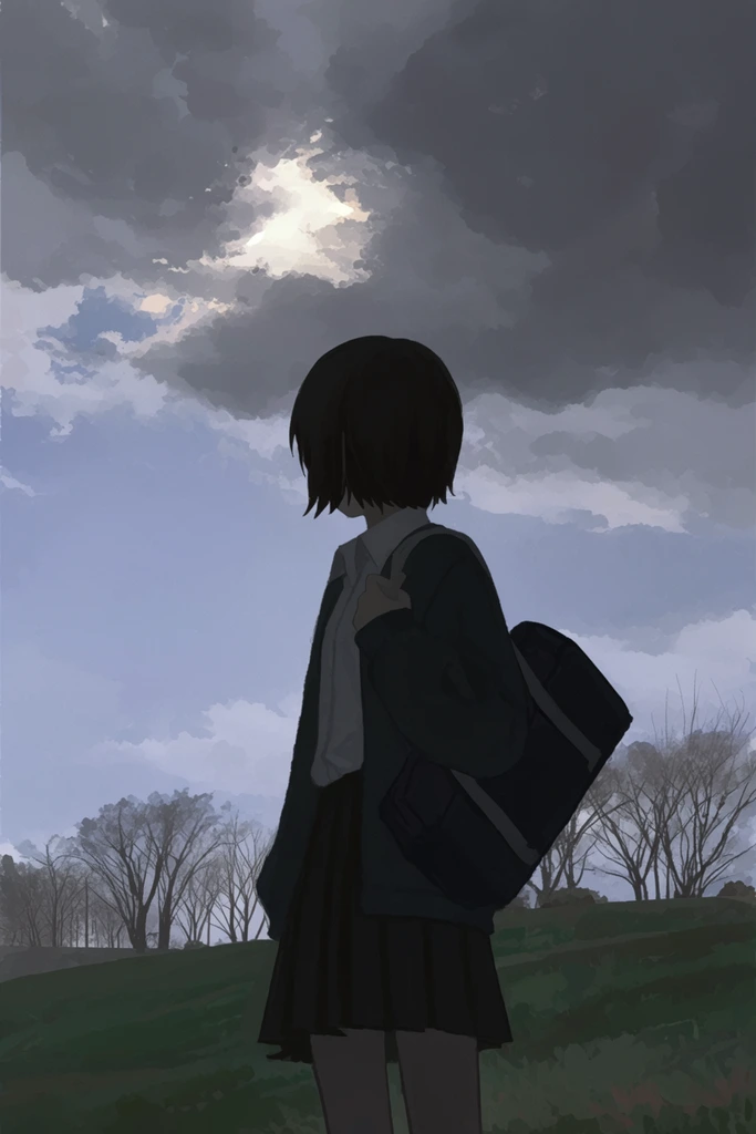 Nostalgic Painterly Melancholy style AI image example 1