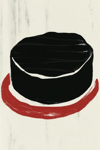 Raw Graphic Print Expressionism style reference image — mid-century modern print