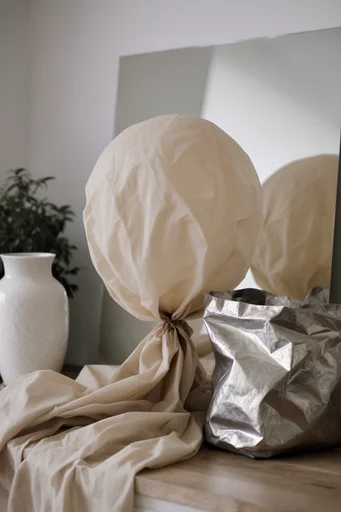 Sculptural Neutral Minimalism style reference image — monochromatic neutral palette