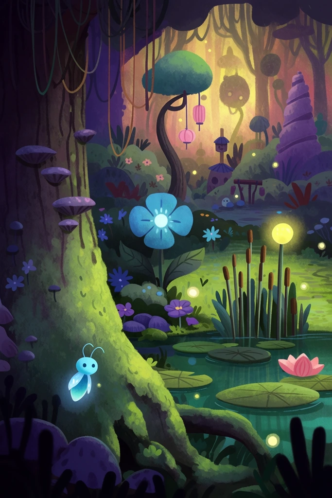 Whimsical Folklore Illustration style AI image example 2