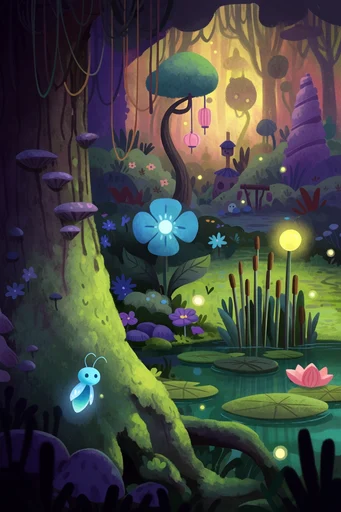 Whimsical Folklore Illustration style AI image example 2