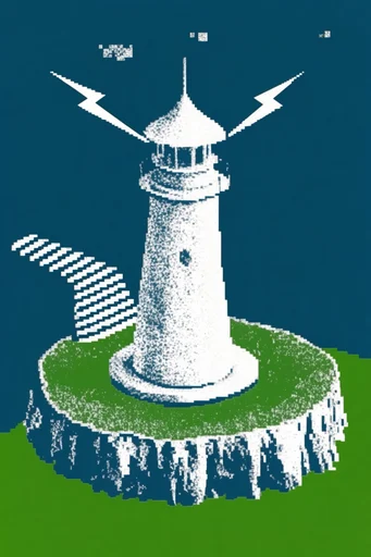 Retro-Graphic Print Synthesis style reference image — stippled texture