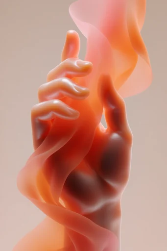 Translucent Crimson Etherealism style reference image — ethereal lighting