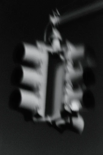 Spectral Kinetic Noir style reference image — shutter drag