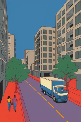 Graphic Melancholic Surrealism style reference image — clean graphic outlines