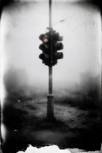 Distressed Analog Noir style reference image — distressed archival texture