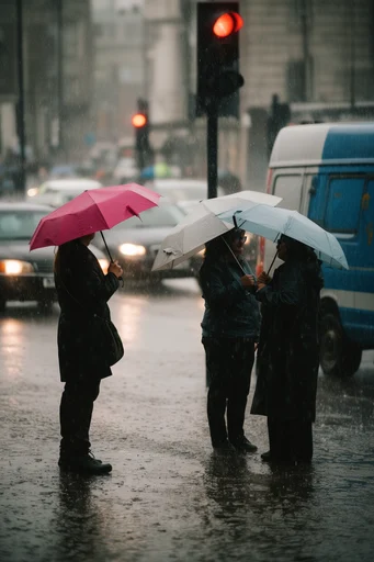 Cinematic Urban Melancholy style reference image — overcast atmospheric lighting