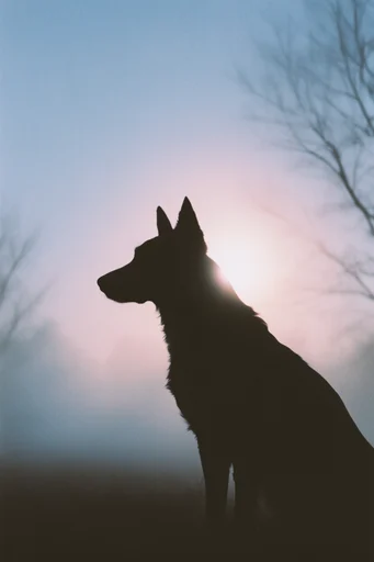 Oneiric Atmospheric Silhouette style reference image — distorted memory aesthetic