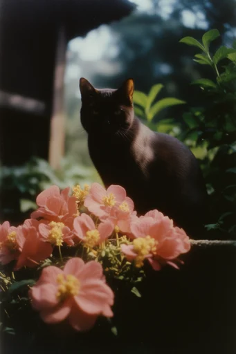 Saturated Analog Noir style reference image — soft-focus bokeh