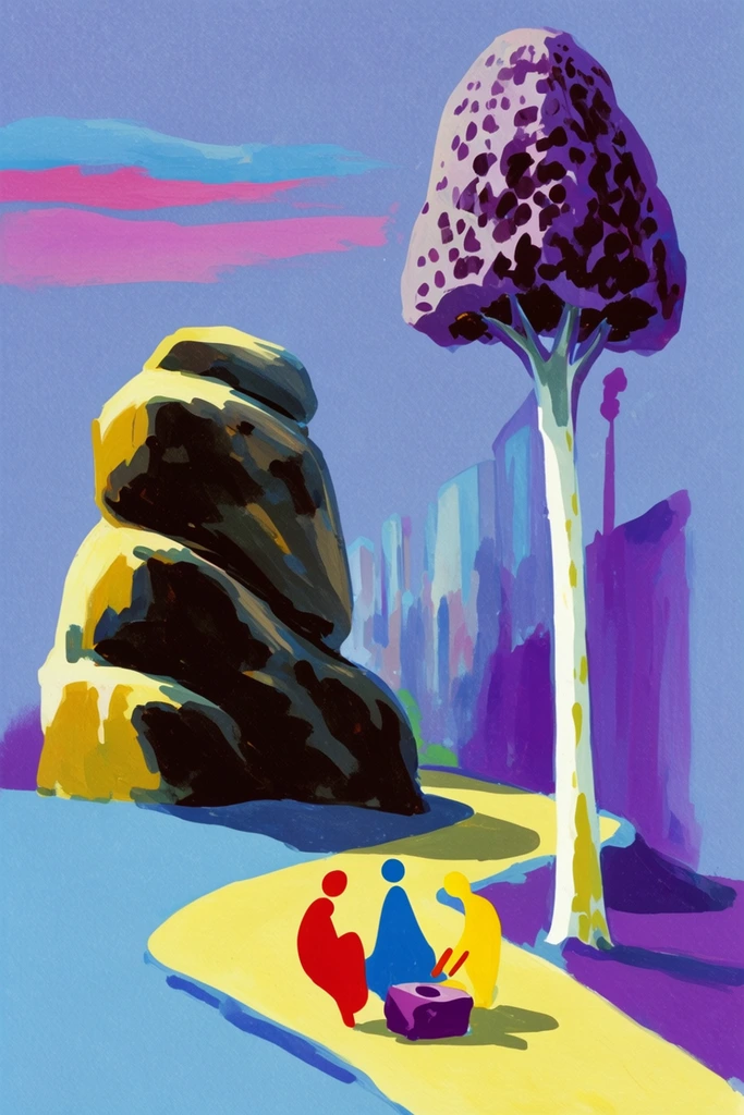 Vivid Fauvist Impasto style AI image example 2