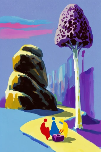 Vivid Fauvist Impasto style AI image example 2
