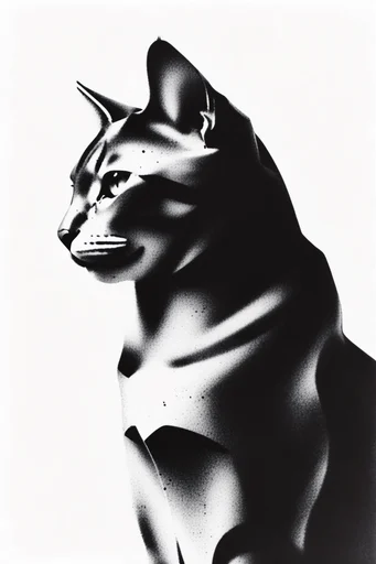 Monochrome Stipple Noir style reference image — xerox aesthetic
