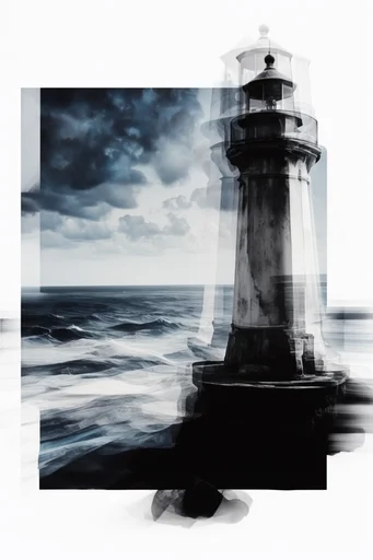 Fragmented Monochromatic Noir style reference image — stark dramatic lighting