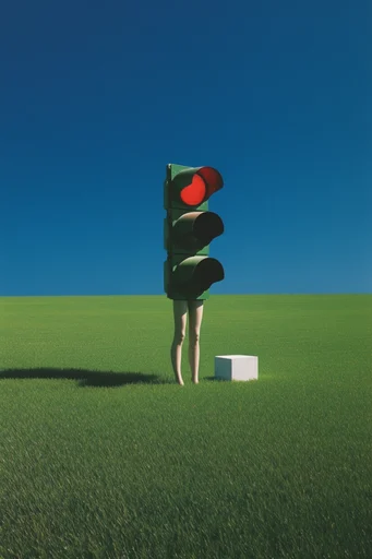 Surreal Liminal Pastoralism style reference image — retro 3D rendering