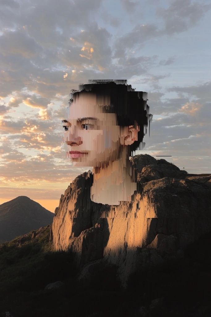 Surreal Digital Disintegration style AI image example 2