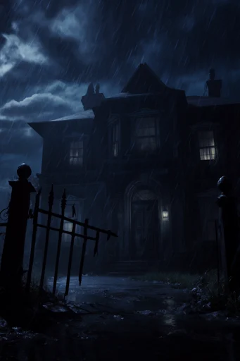 Atmospheric Gothic Noir style AI image example 4